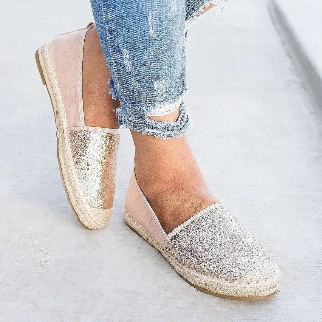 Bella Marie Newest Arrivals Mandy Glitter Slip-On Flats 3 Bella Marie Newest Arrivals Mandy Glitter Slip-On Flats