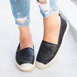 Bella Marie Newest Arrivals Mandy Glitter Slip-On Flats