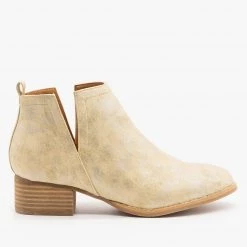 ARider Girl Marbled Finish Side V-Cut Booties Newest Arrivals