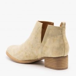 ARider Girl Marbled Finish Side V-Cut Booties Newest Arrivals