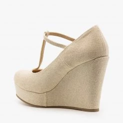 Soda Shoes Newest Arrivals Mary Jane Platform Wedges