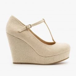 Soda Shoes Newest Arrivals Mary Jane Platform Wedges