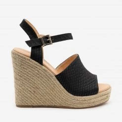 Mata Matte Finish Snake Print Wedges
