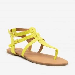 Qupid Shoes Matte Neon Snake Print Sandals Newest Arrivals