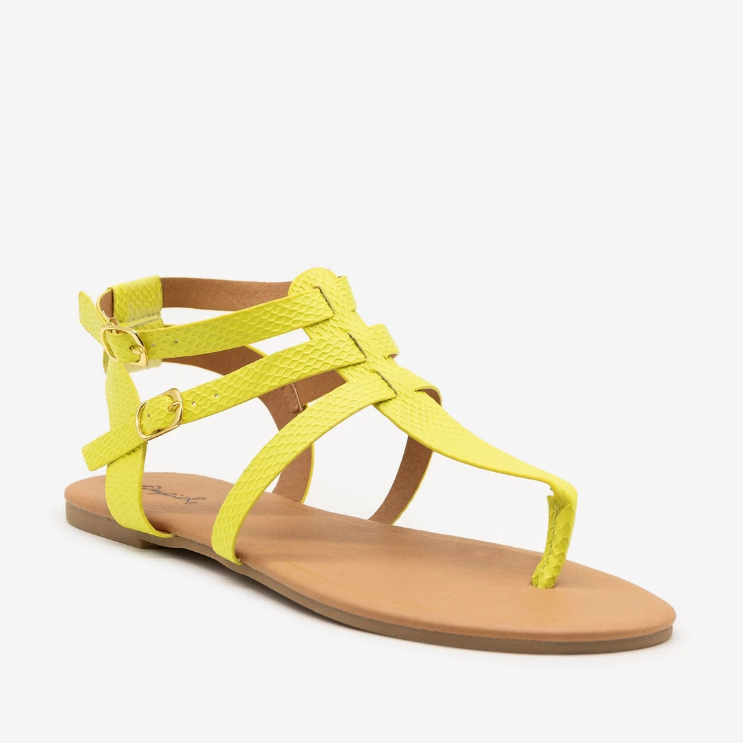 Qupid Shoes Matte Neon Snake Print Sandals Newest Arrivals 2 Qupid Shoes Matte Neon Snake Print Sandals Newest Arrivals