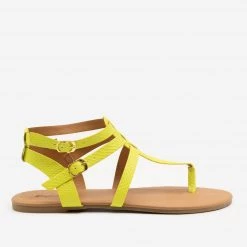 Qupid Shoes Matte Neon Snake Print Sandals Newest Arrivals