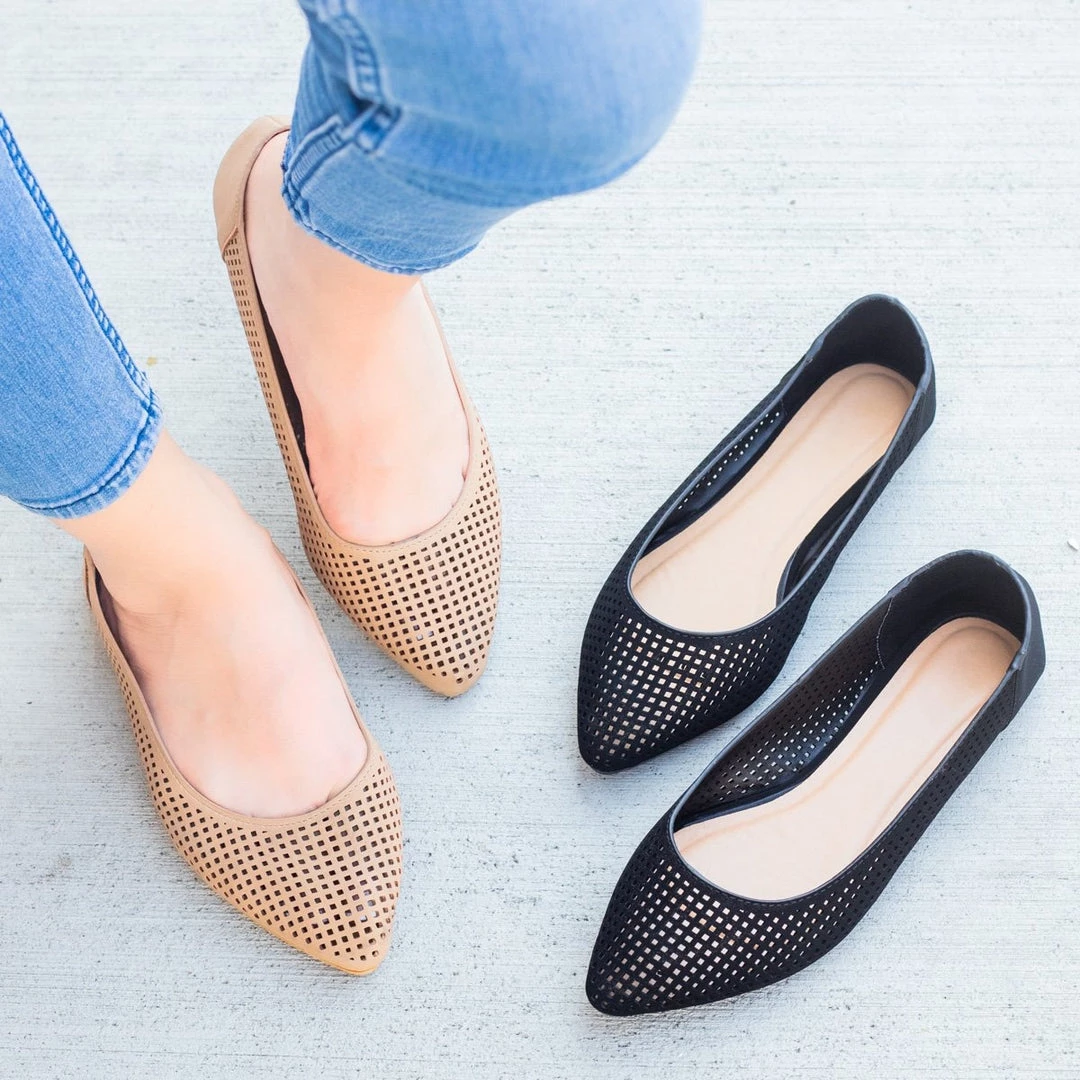 Bamboo Shoes Newest Arrivals Mesh Almond Toe Ballet Flats 1 Bamboo Shoes Newest Arrivals Mesh Almond Toe Ballet Flats