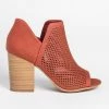 Soda Shoes Mesh Design Open-Toe Ankle Booties