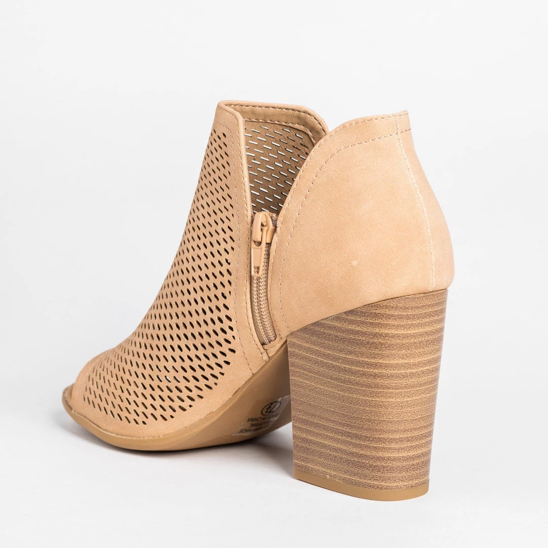 Soda Shoes Mesh Design Open-Toe Ankle Booties 5 Soda Shoes Mesh Design Open-Toe Ankle Booties