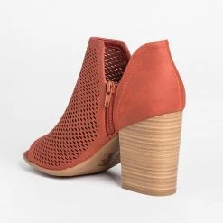 Soda Shoes Mesh Design Open-Toe Ankle Booties 12 Soda Shoes Mesh Design Open-Toe Ankle Booties