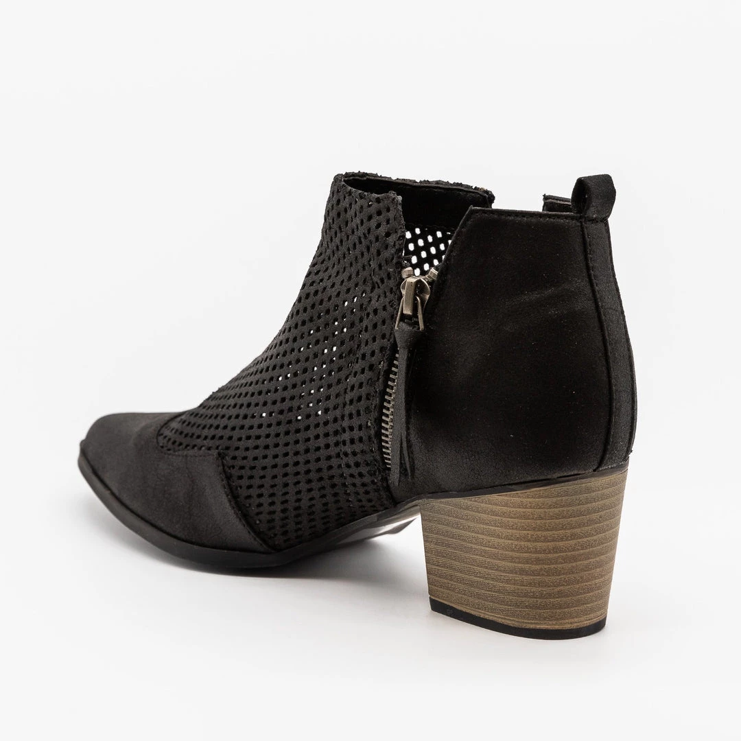 Qupid Shoes Mesh Pointed Toe Western Booties Newest Arrivals 4 Qupid Shoes Mesh Pointed Toe Western Booties Newest Arrivals