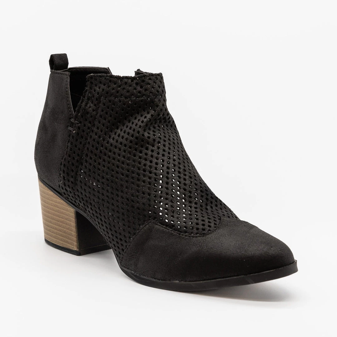 Qupid Shoes Mesh Pointed Toe Western Booties Newest Arrivals 2 Qupid Shoes Mesh Pointed Toe Western Booties Newest Arrivals