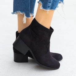 City Classified Shoes Newest Arrivals Mesh Side Ankle Booties