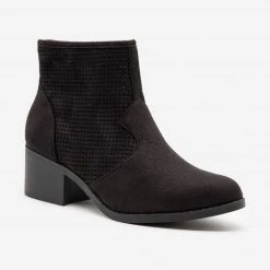 City Classified Shoes Newest Arrivals Mesh Side Ankle Booties