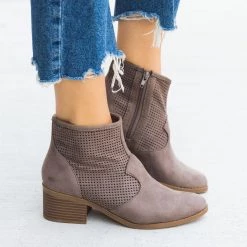 City Classified Shoes Newest Arrivals Mesh Side Ankle Booties