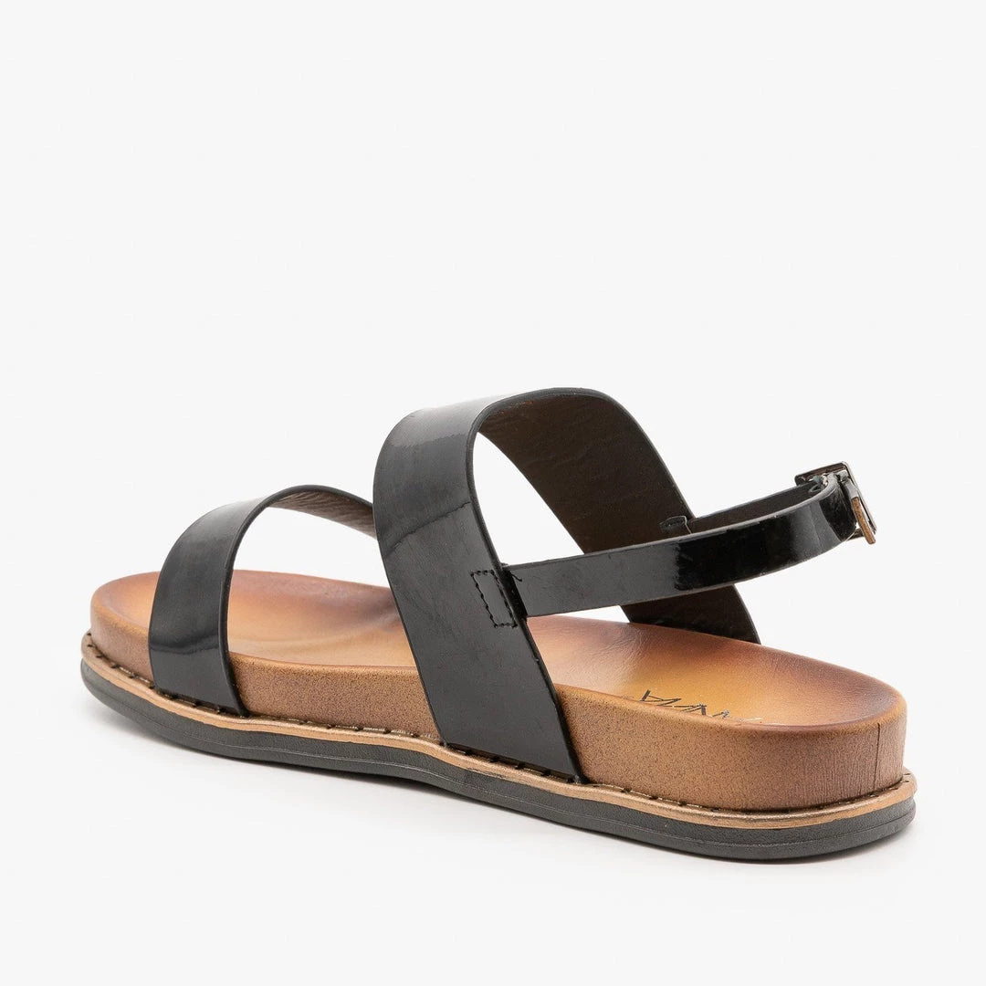 Anna Shoes Metallic Basic Sandals 8 Anna Shoes Metallic Basic Sandals