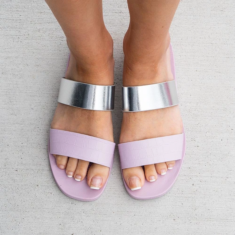 Bamboo Shoes Newest Arrivals Metallic Dual Strap Sandal 2 Bamboo Shoes Newest Arrivals Metallic Dual Strap Sandal