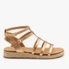 Top Moda Newest Arrivals Metallic Espadrille Gladiator Sandals