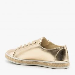 Bamboo Shoes Newest Arrivals Metallic Gold Espadrille Sneakers 11 Bamboo Shoes Newest Arrivals Metallic Gold Espadrille Sneakers