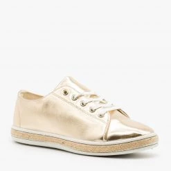 Bamboo Shoes Newest Arrivals Metallic Gold Espadrille Sneakers 10 Bamboo Shoes Newest Arrivals Metallic Gold Espadrille Sneakers