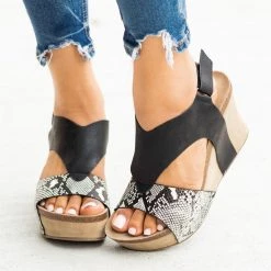 Nature Breeze V-Shaped Strap Platform Wedges FINAL SALE Newest Arrivals