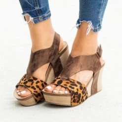 Nature Breeze V-Shaped Strap Platform Wedges FINAL SALE Newest Arrivals