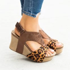 Nature Breeze V-Shaped Strap Platform Wedges FINAL SALE Newest Arrivals