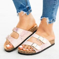 Mata Metallic Snakeskin Slides 26 Mata Metallic Snakeskin Slides