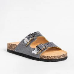 Mata Metallic Snakeskin Slides 16 Mata Metallic Snakeskin Slides