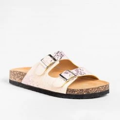 Mata Metallic Snakeskin Slides 19 Mata Metallic Snakeskin Slides