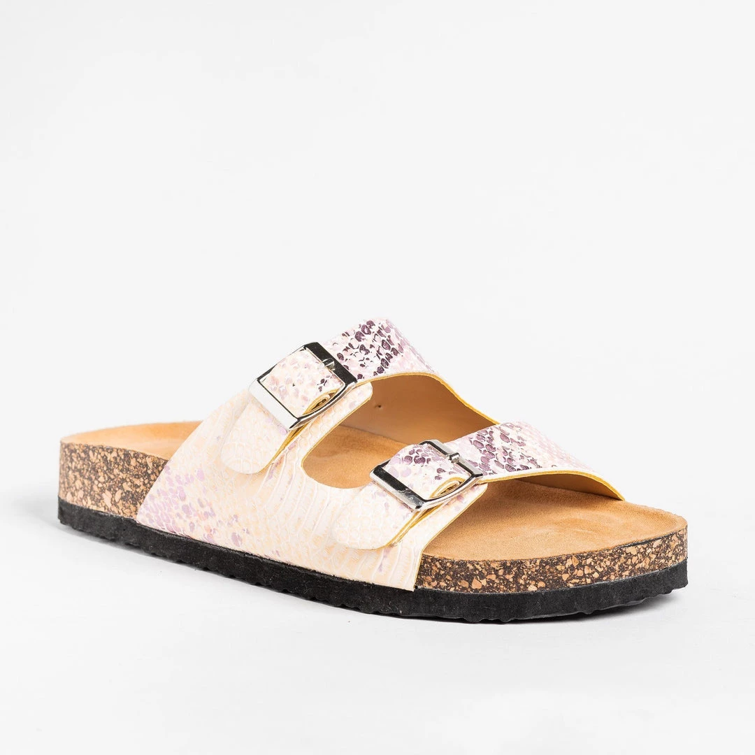 Mata Metallic Snakeskin Slides 6 Mata Metallic Snakeskin Slides