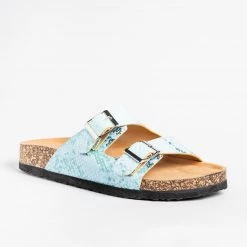 Mata Metallic Snakeskin Slides 18 Mata Metallic Snakeskin Slides