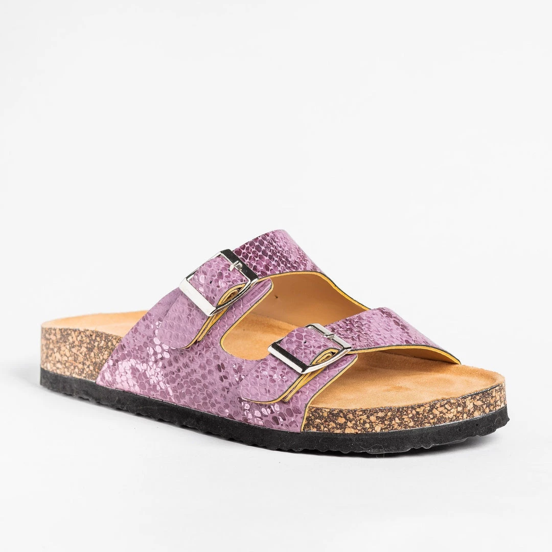 Mata Metallic Snakeskin Slides 2 Mata Metallic Snakeskin Slides