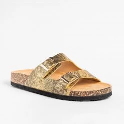 Mata Metallic Snakeskin Slides 20 Mata Metallic Snakeskin Slides