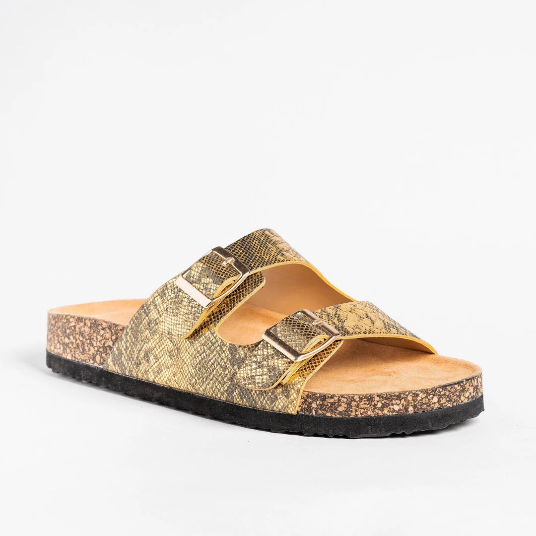 Mata Metallic Snakeskin Slides 7 Mata Metallic Snakeskin Slides
