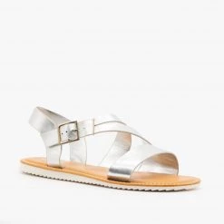 Bamboo Shoes Metallic Strappy Sandals Newest Arrivals