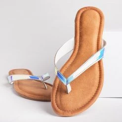 Forever Metallic Thong Flip Flops