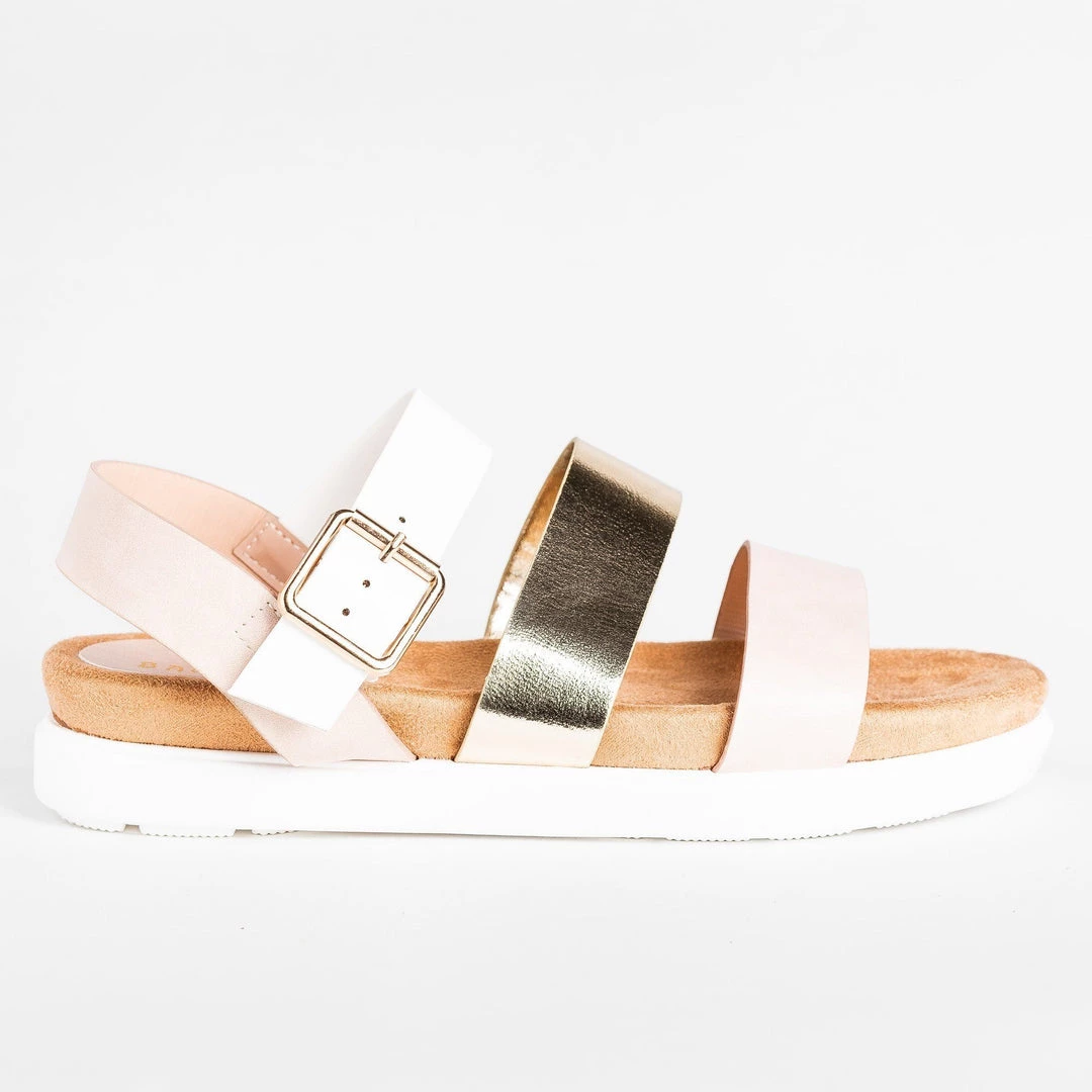 Bamboo Shoes Newest Arrivals Metallic Triple Strap Sandals 7 Bamboo Shoes Newest Arrivals Metallic Triple Strap Sandals