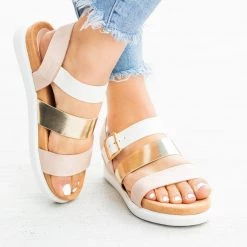 Bamboo Shoes Newest Arrivals Metallic Triple Strap Sandals 16 Bamboo Shoes Newest Arrivals Metallic Triple Strap Sandals