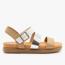 Bamboo Shoes Newest Arrivals Metallic Triple Strap Sandals 12 Bamboo Shoes Newest Arrivals Metallic Triple Strap Sandals