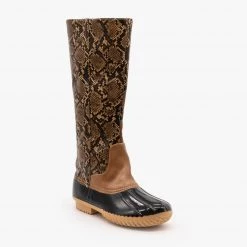 Mata Mid Calf Animal Print Duck Boots