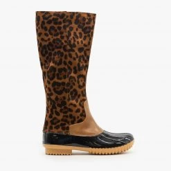 Mata Mid Calf Animal Print Duck Boots