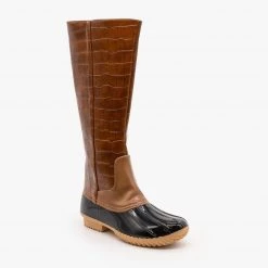 Mata Mid Calf Animal Print Duck Boots