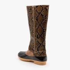 Mata Mid Calf Animal Print Duck Boots