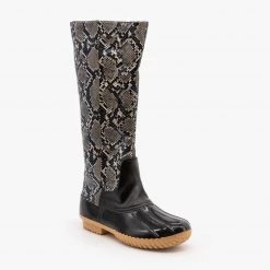 Mata Mid Calf Animal Print Duck Boots