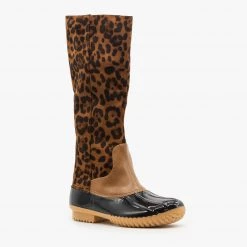 Mata Mid Calf Animal Print Duck Boots
