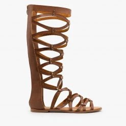 Yoki Newest Arrivals Mid Calf Gladiator Sandals