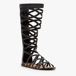 Yoki Newest Arrivals Mid Calf Gladiator Sandals