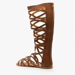 Yoki Newest Arrivals Mid Calf Gladiator Sandals