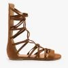 Soda Shoes Mid Calf Lace-Up Gladiator Sandals Newest Arrivals